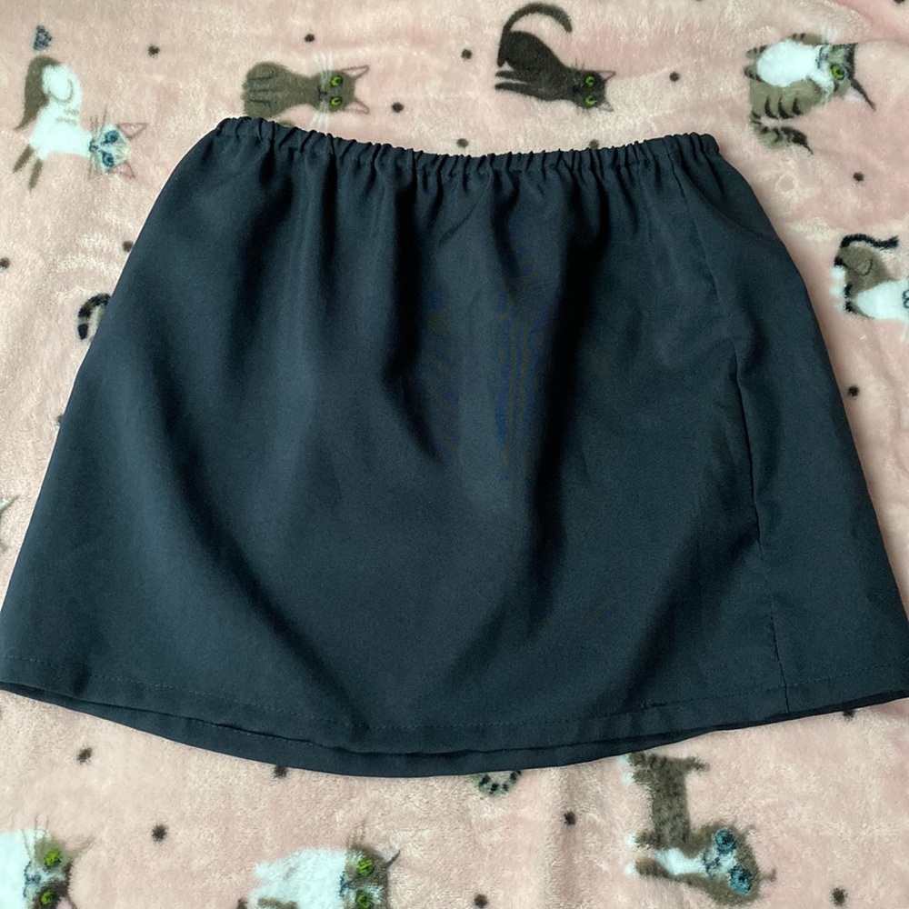 Navy blue pencil skirt